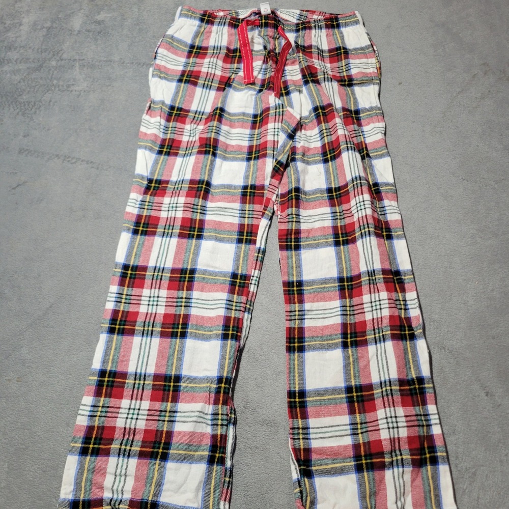 Old Navy Pajama Pants Womens M Red White Plaid Flannel Match The Family Lounge